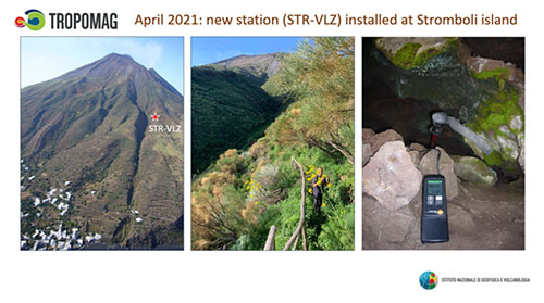 2021, April - A new station of the TROPOMAG ground-level network installed at Stromboli island.
